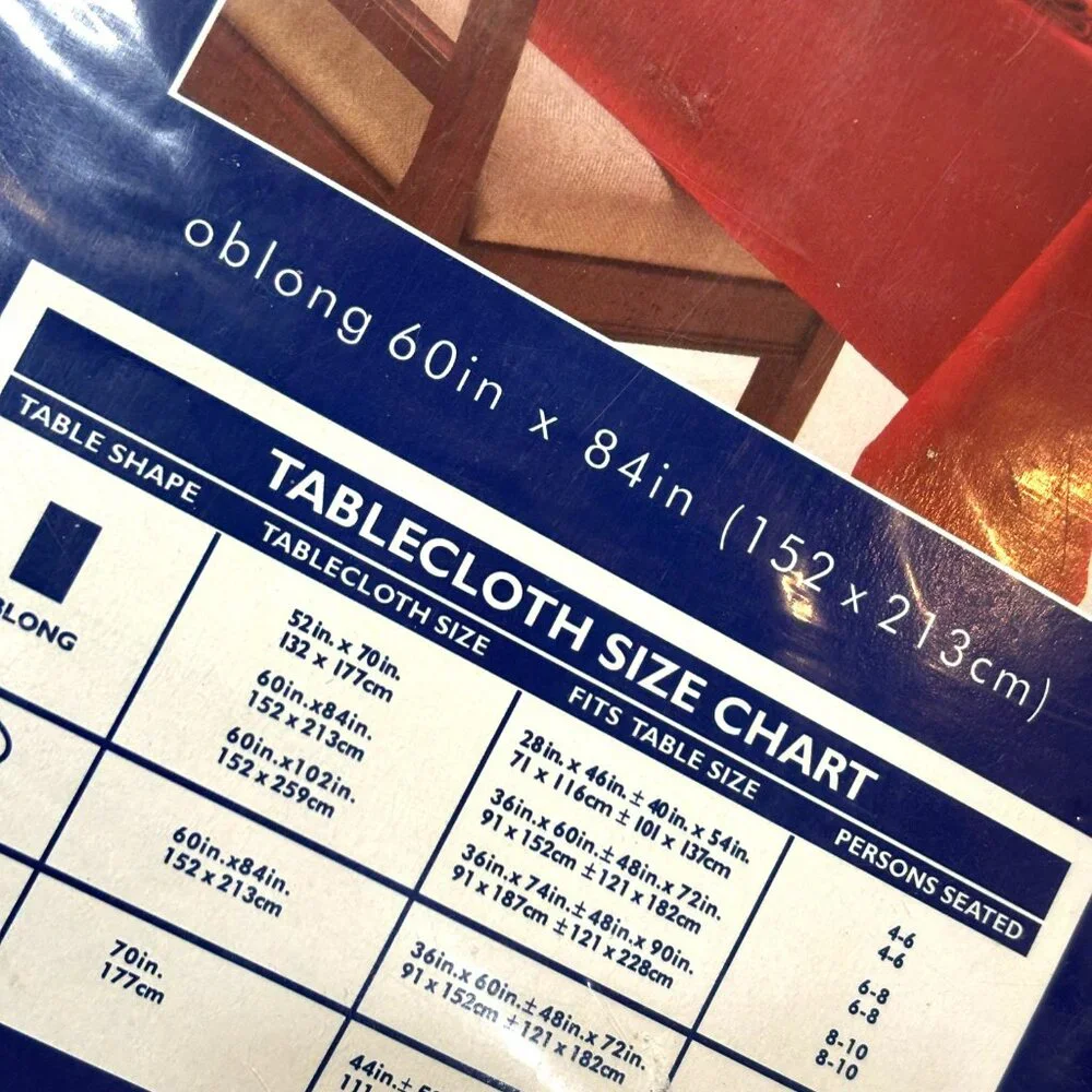 * Tablecloth Oblong 60 x 84” Satin Stripe Fabric Dark Gold Vintage NOS NWT